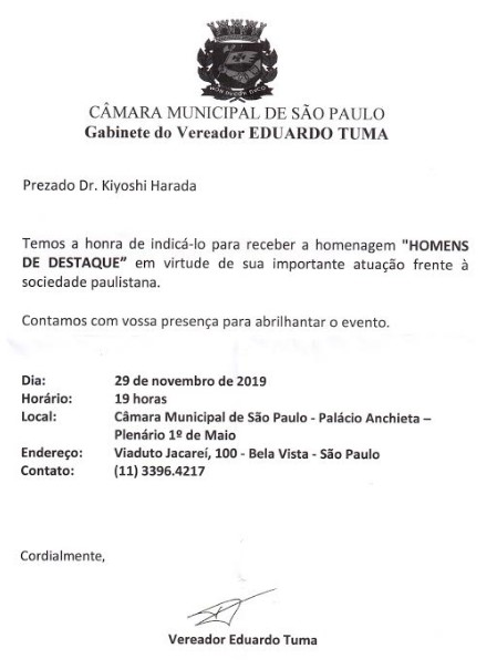 Kiyoshi homenagem Homens de Destaque na Câmara Municipal de SP 498d3